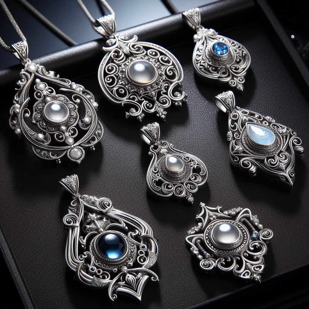 silver pendant set